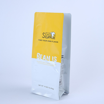 Resealable τσάντα επίπεδων κατώτατων σημείων 250g 8oz που συσκευάζει την πλαστική σακούλα φασολιών καφέ 120g με τη βαλβίδα