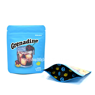 3.5 Resealable τσάντα Mylar φύλλων αλουμινίου αργιλίου μπισκότων τσαντών φερμουάρ κλειδαριών φερμουάρ απόδειξης παιδιών