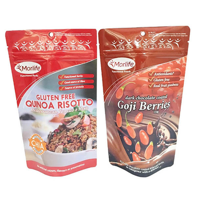 Στάση επάνω  φερμουάρ στη Resealable θερμότητας Sealable τροφίμων αποθήκευσης τσάντα σακουλών Doypack συσκευάζοντας με το σαφές παράθυρο