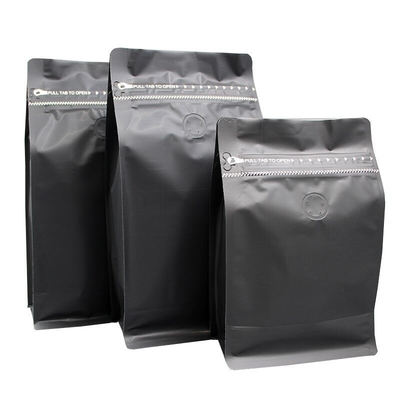 Resealable τσάντα επίπεδων κατώτατων σημείων 250g 8oz που συσκευάζει την πλαστική σακούλα φασολιών καφέ 120g με τη βαλβίδα